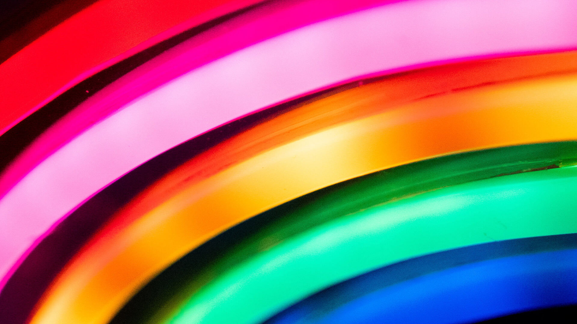 Thick, colourful lines in black background.